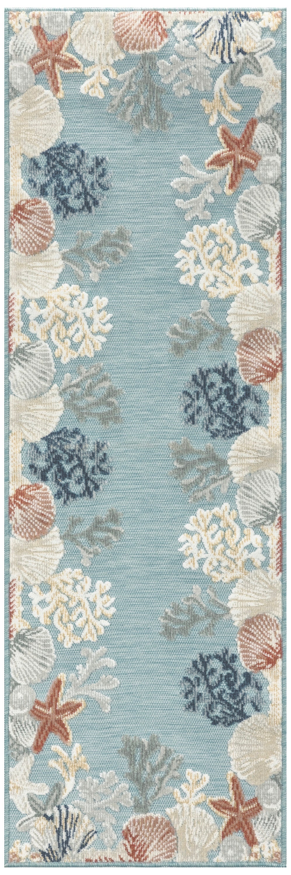 Suncoast SNC04 Teal Multicolor Rug