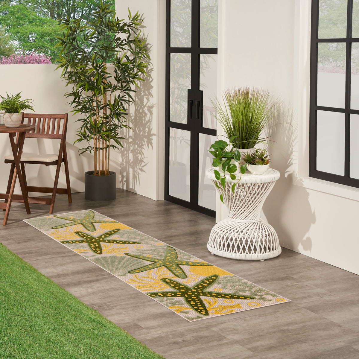 Aloha ALH24 Green Yellow Rug
