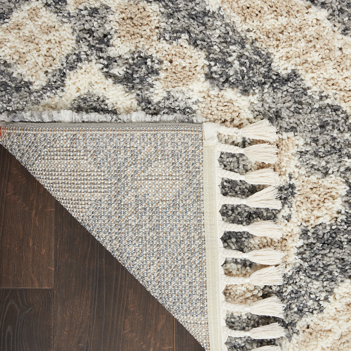 Oslo Shag OSL02 Grey Ivory Rug