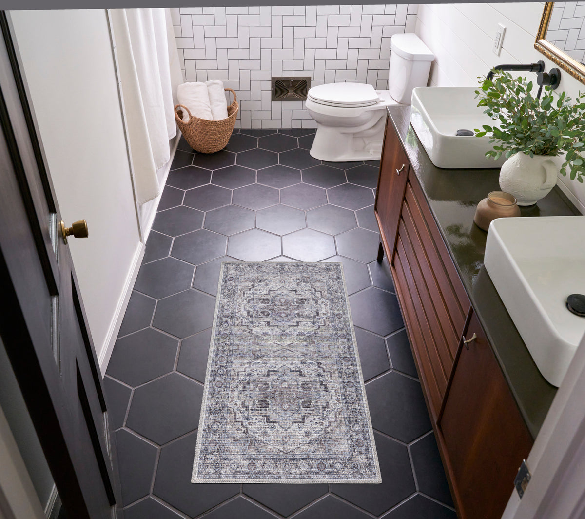New Concept Washables SR101 Ivory Beige Rug