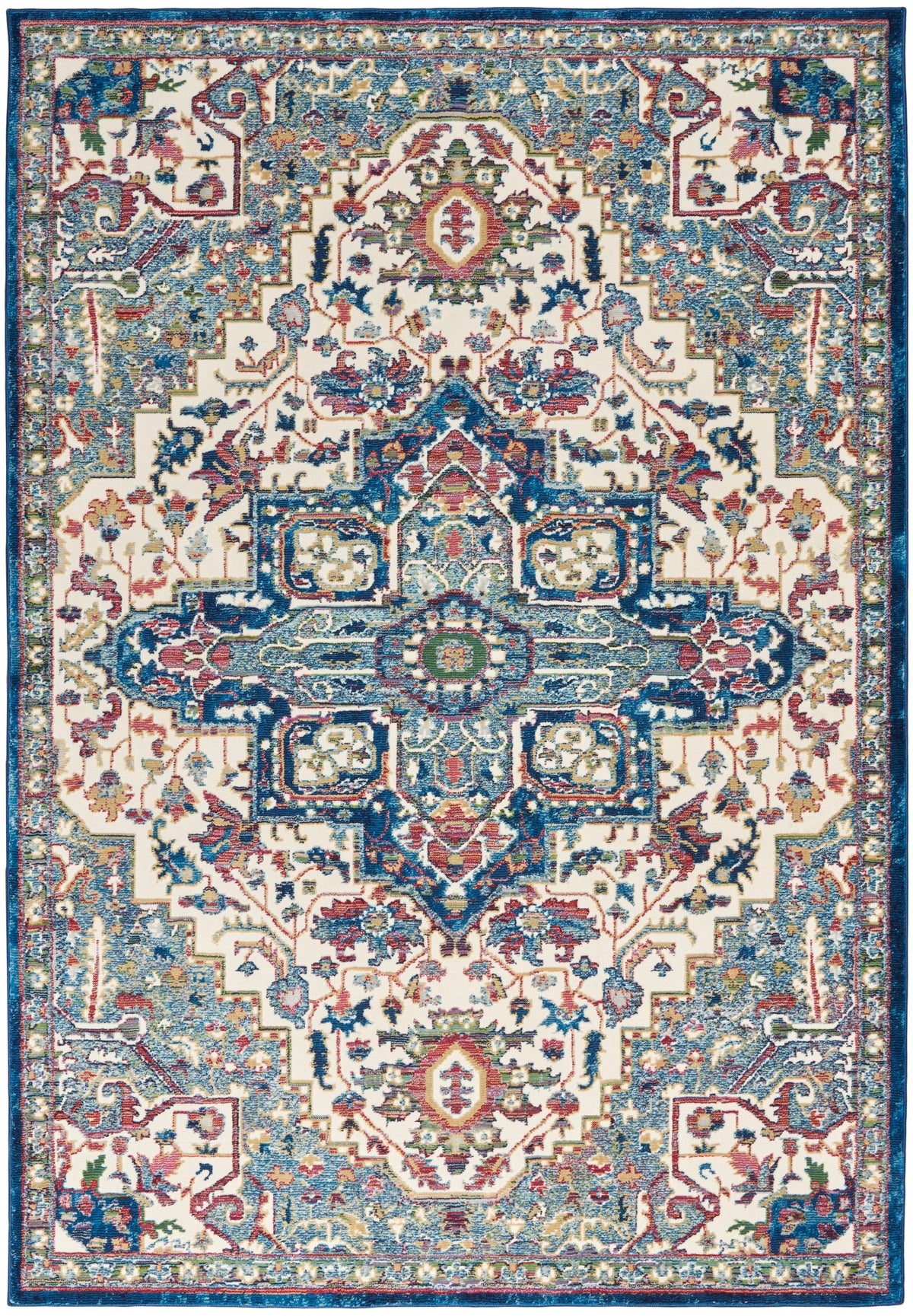 Ankara Global ANR15 Ivory Navy Rug