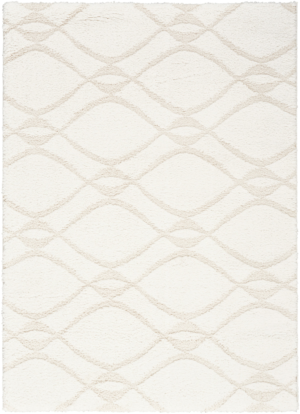 Modern Shag MMD03 Ivory Beige Rug