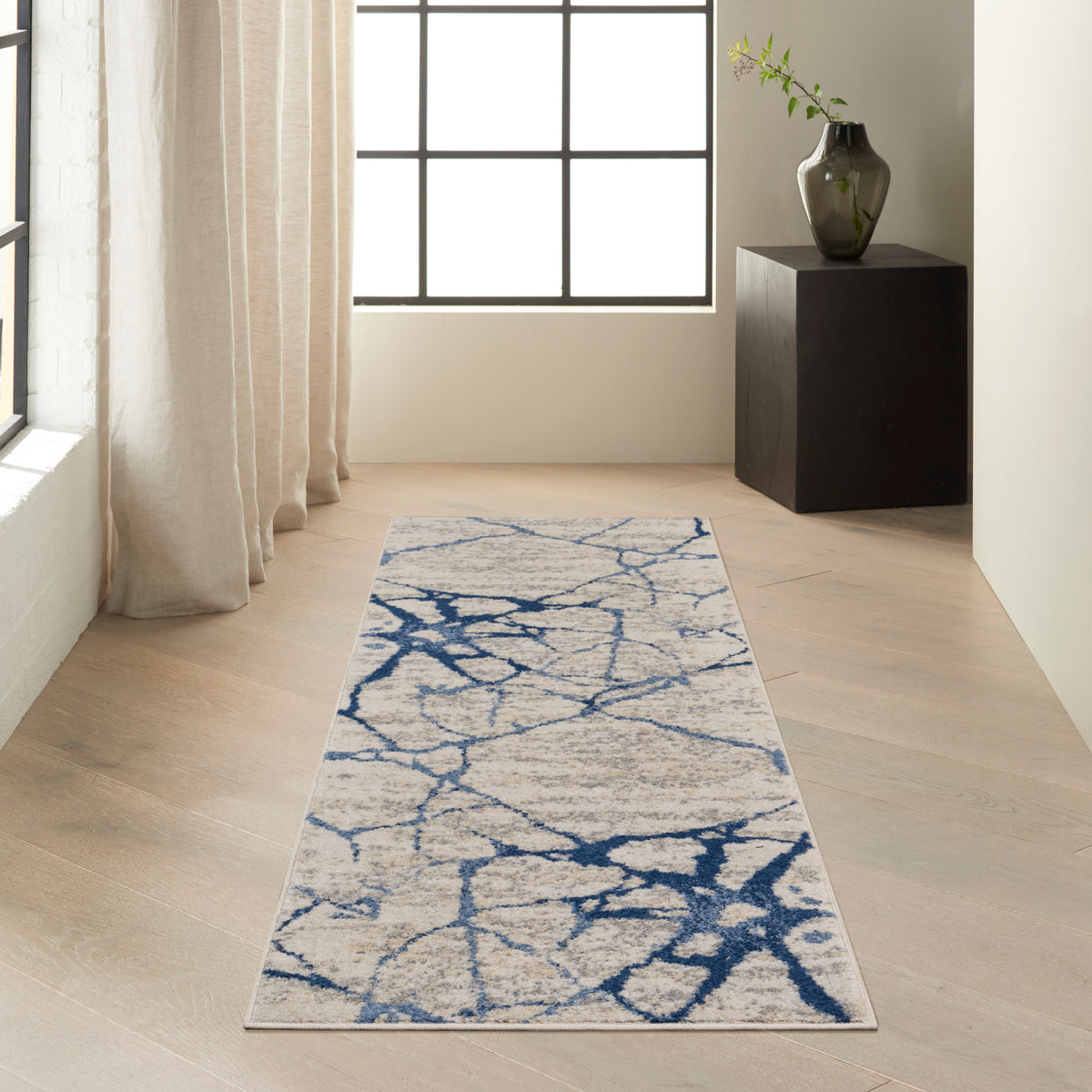 River Flow RFV05 Ivory Blue Rug