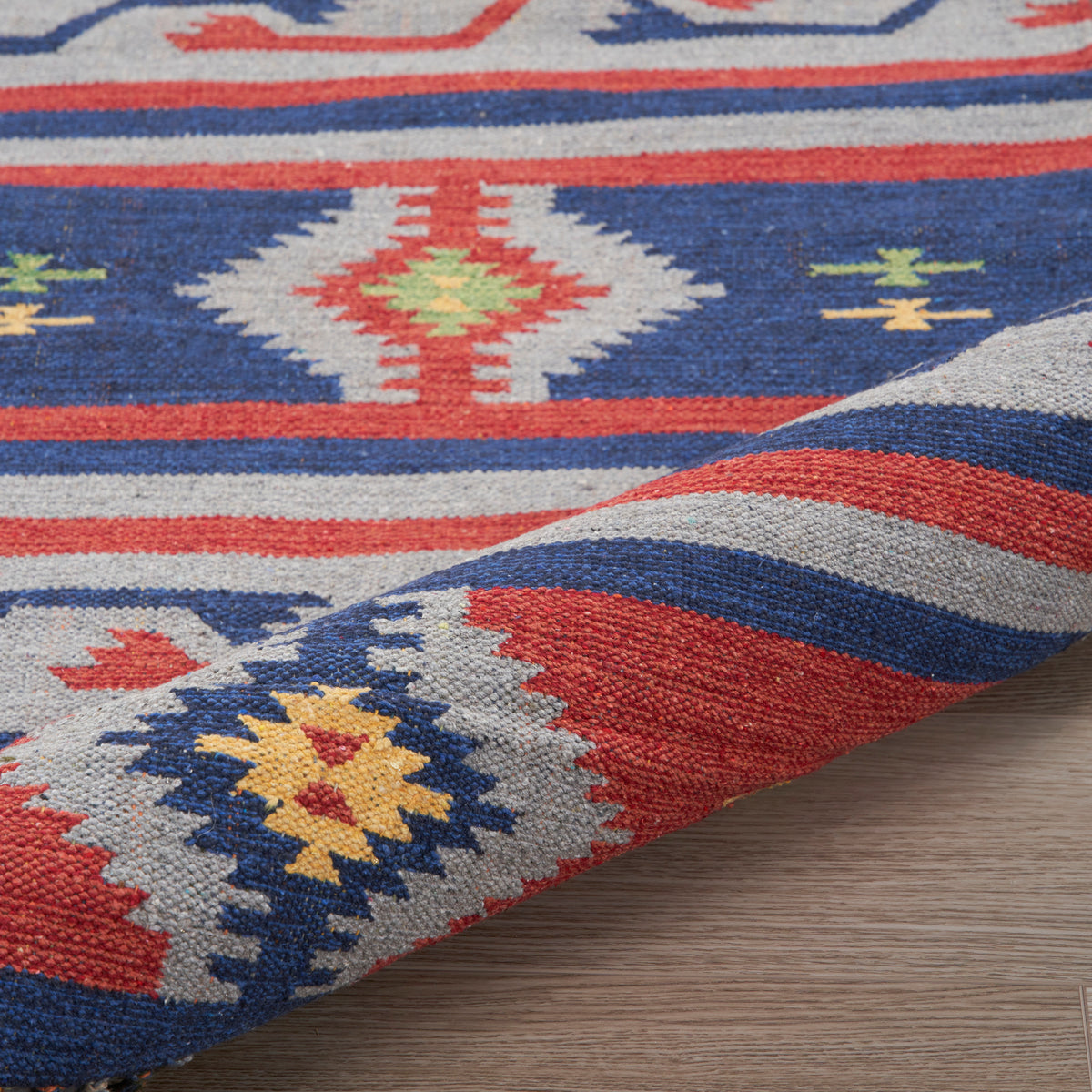 Baja BAJ03 Blue Red Rug
