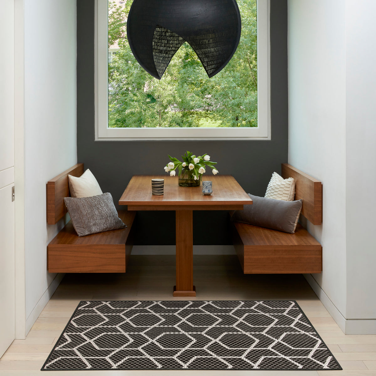 Horizon Indoor/Outdoor HOZ01 Black Rug