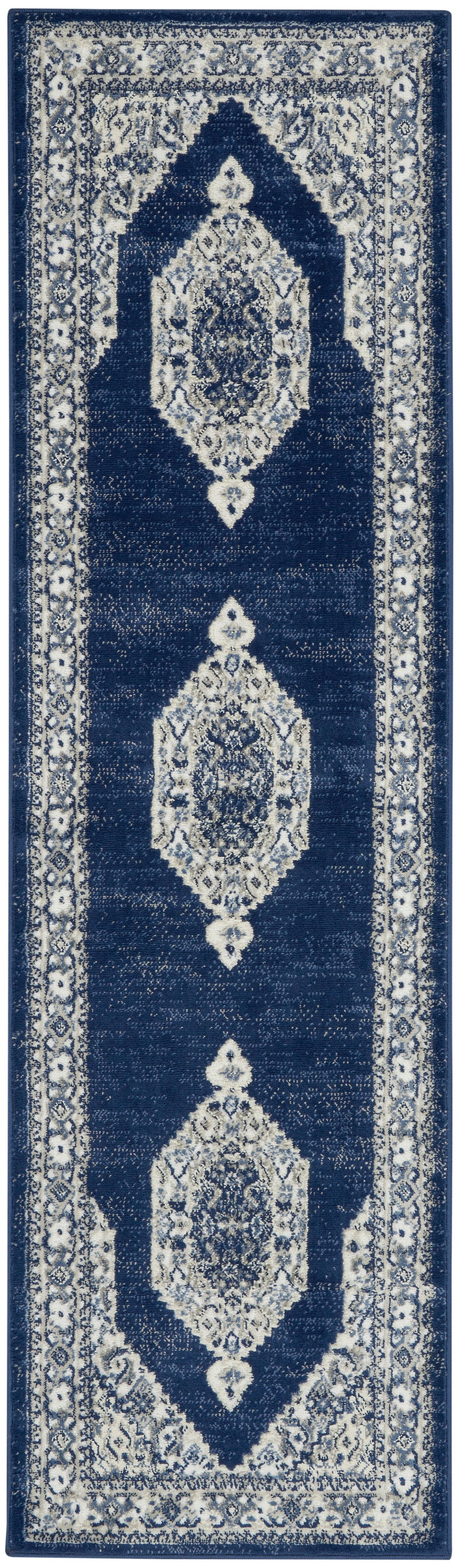 Cyrus CYR01 Ivory Navy Rug