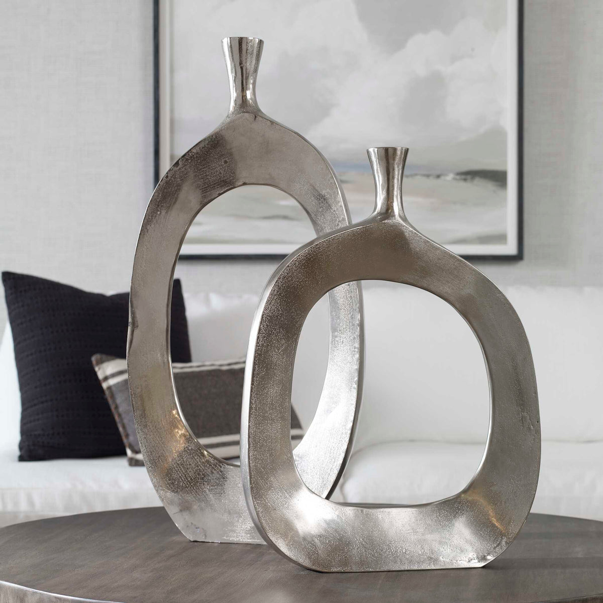 Cierra Aluminum Vases Set/2