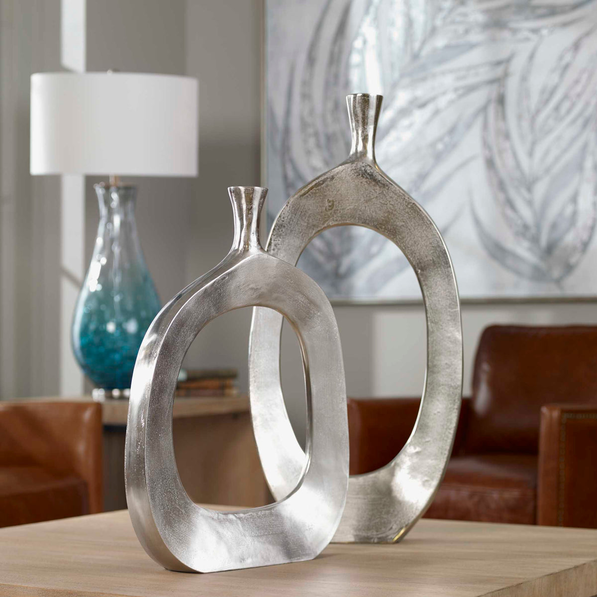 Cierra Aluminum Vases Set/2