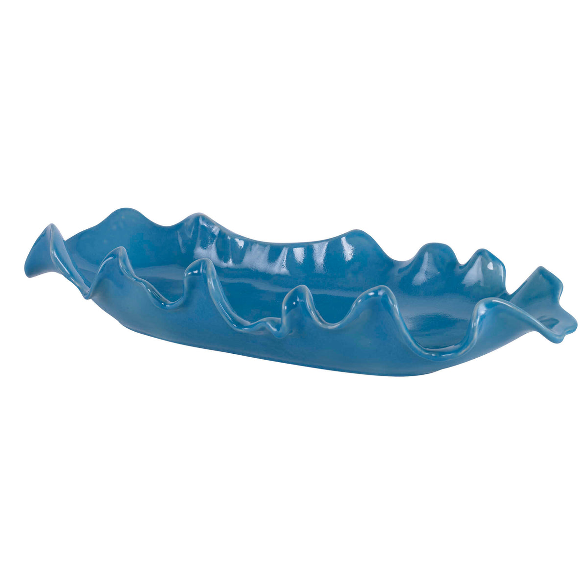 Ruffled Feathers Blue Bowl