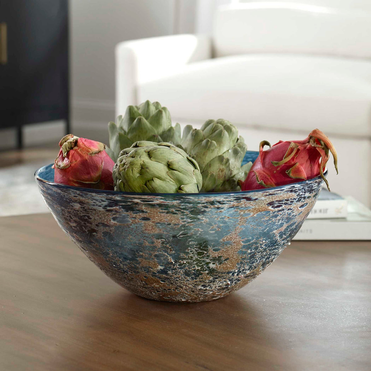 Genovesa Aqua Glass Bowl
