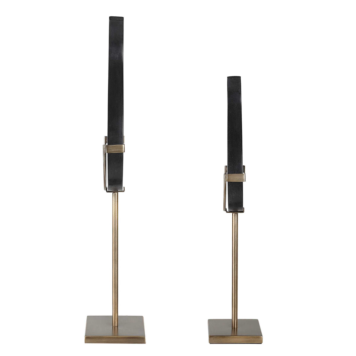 Black Flame Sculptures Set/2