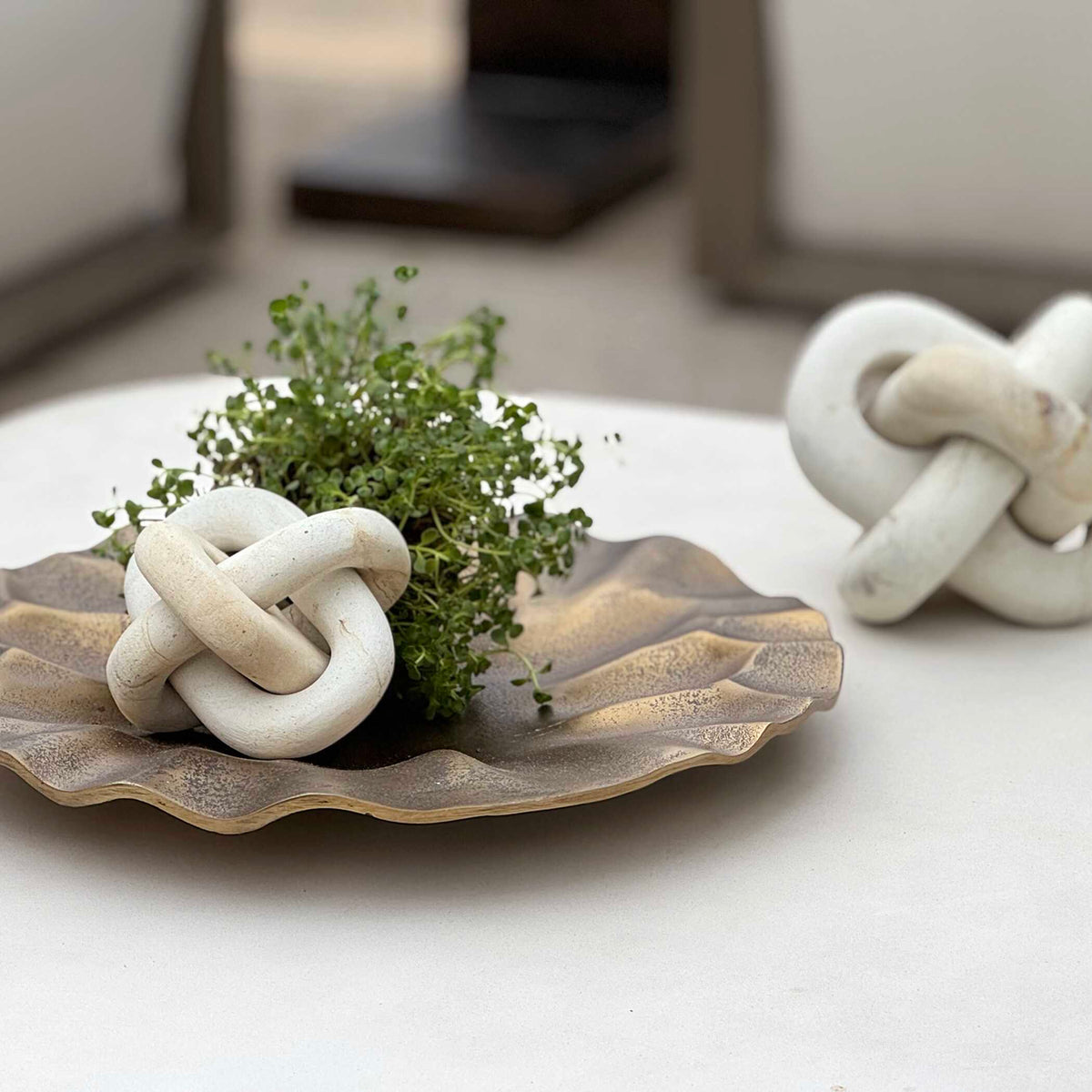 Limestone Link Sculptures Set/2