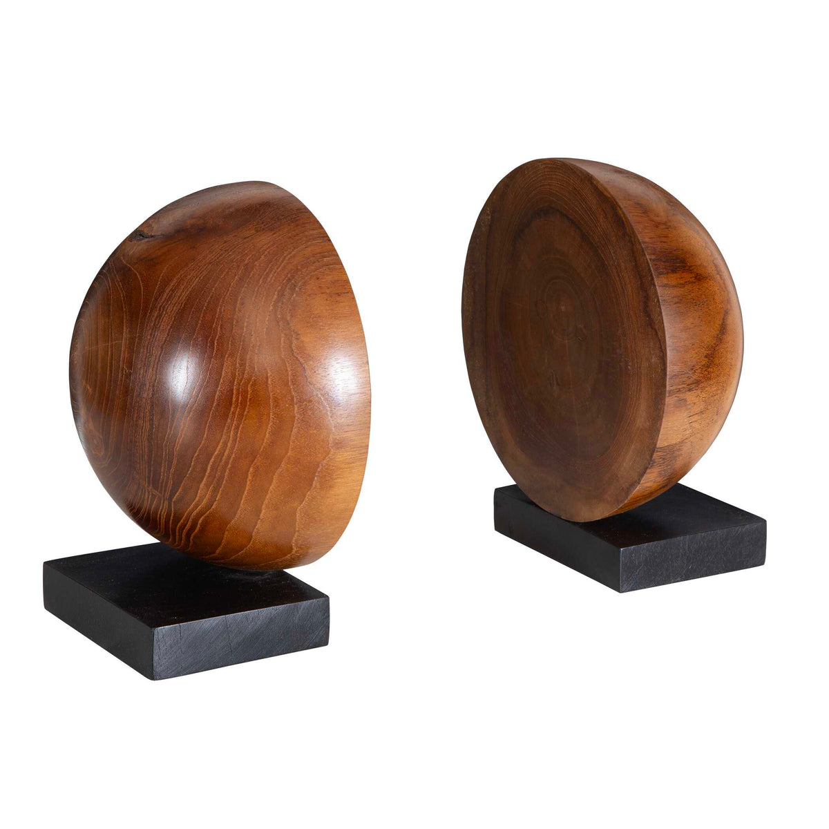 Teak And Noir Bookends Set/2