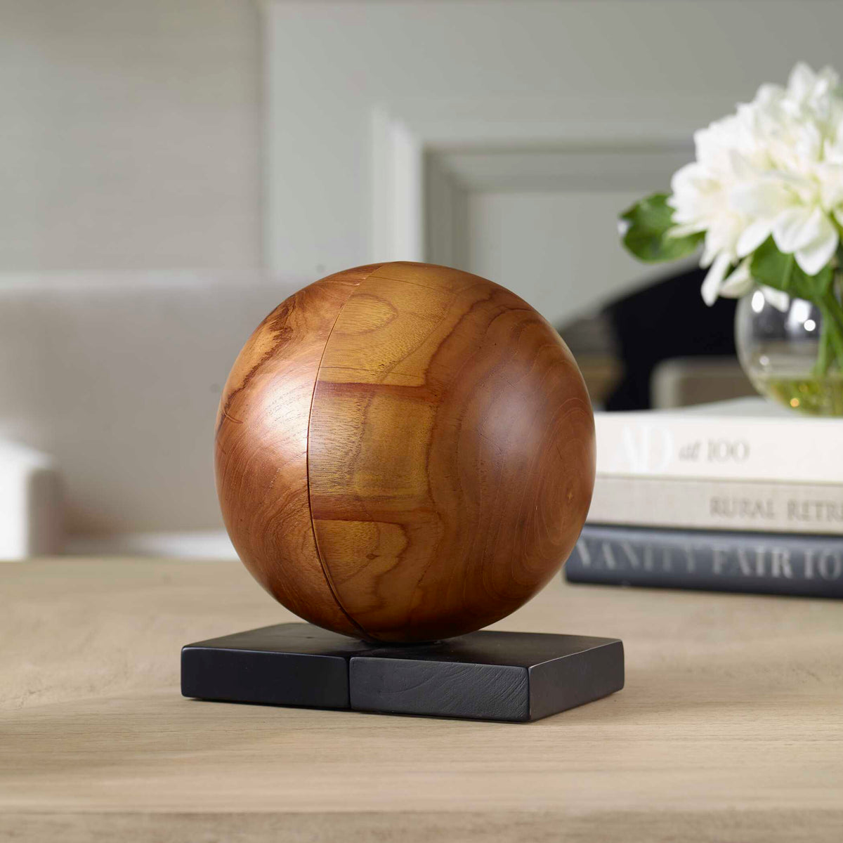 Teak And Noir Bookends Set/2