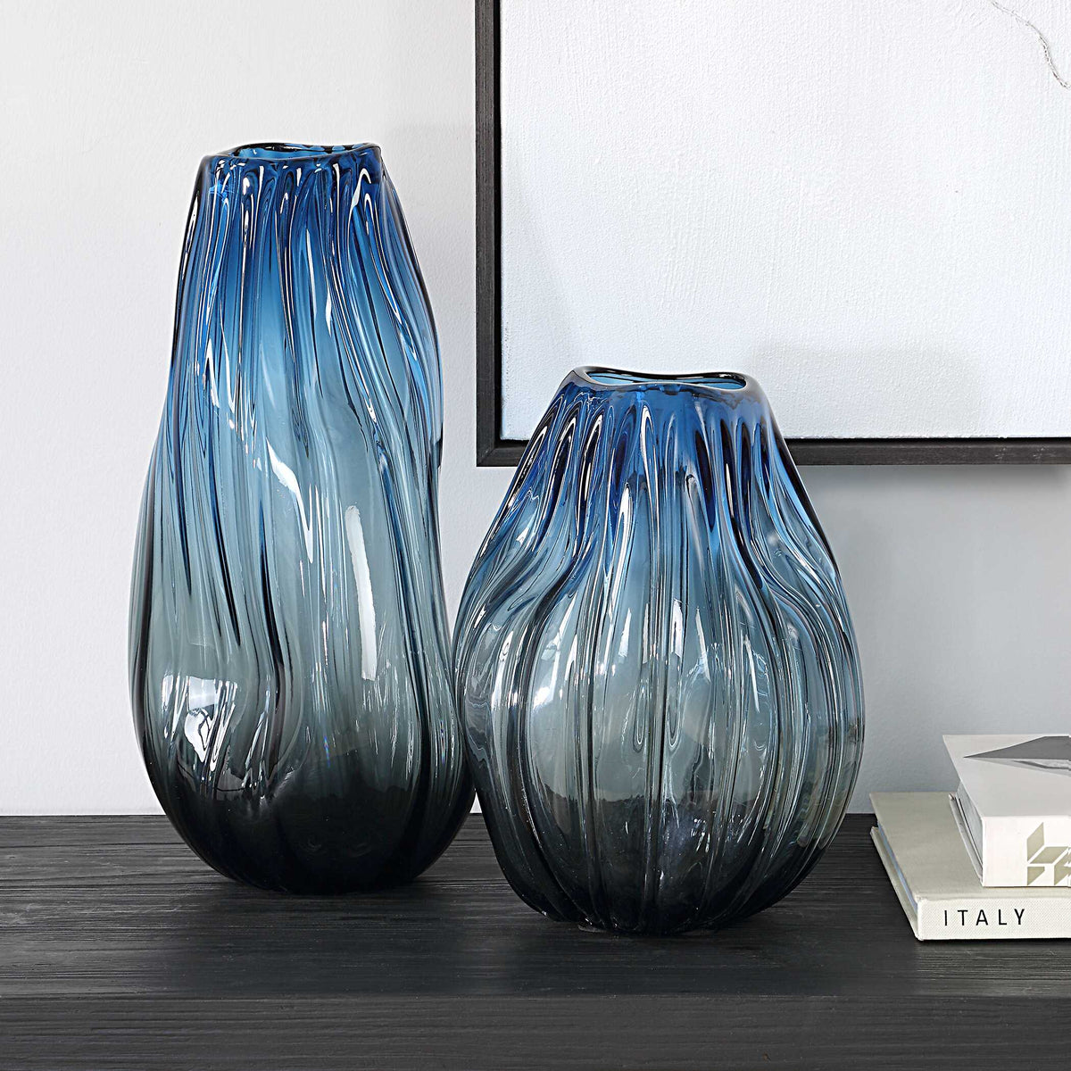 Midnight Horizon Vases Set/2