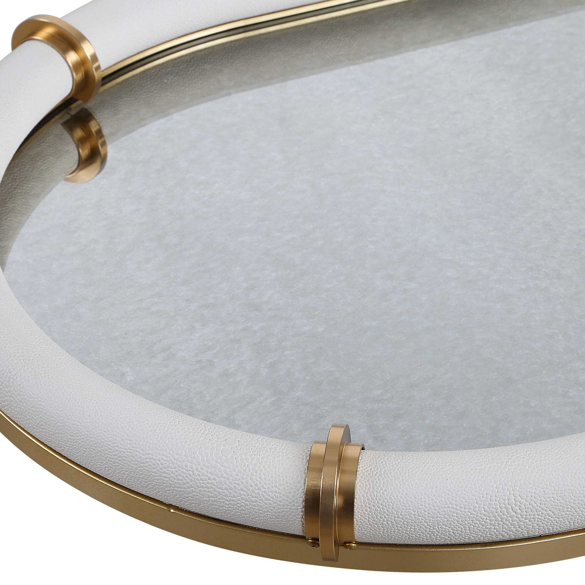 Cyprus Leather Oval Tray