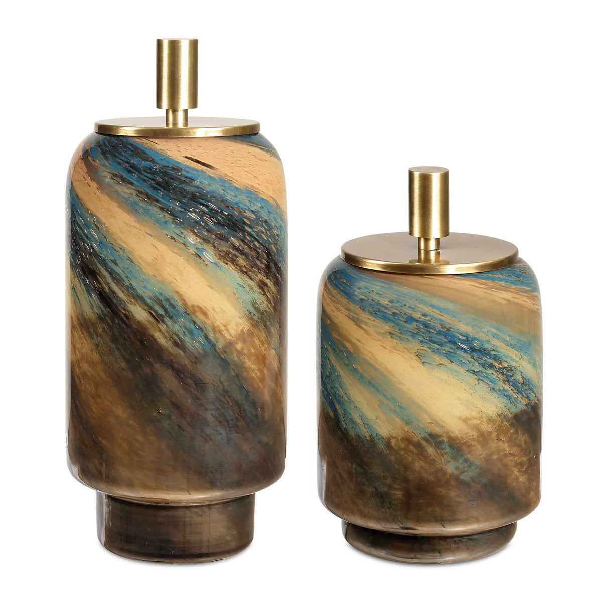 Celestial Tide Glass Containers Set/2