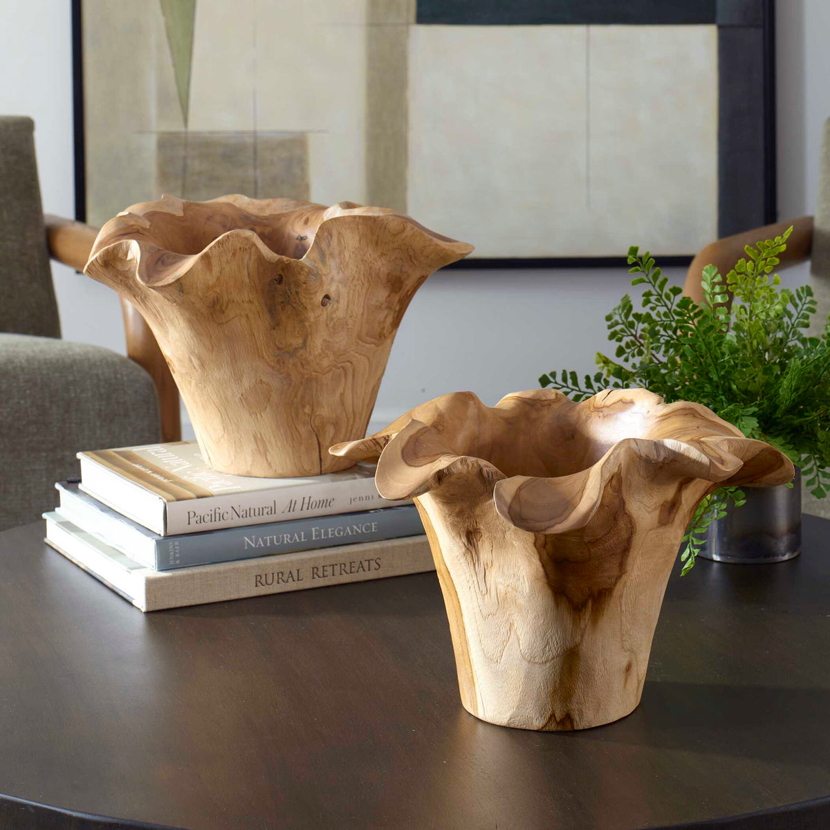Teak Flow Outdoor Bowl