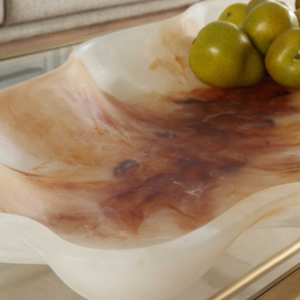 Organic Elegance Wavy Oval Bowl