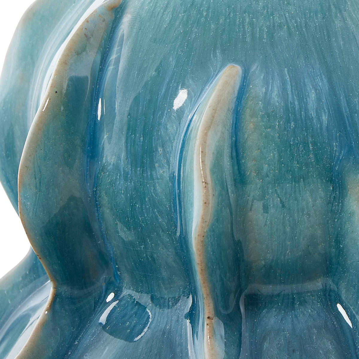 Ocean Wave Outdoor Glazed Vases Set/2