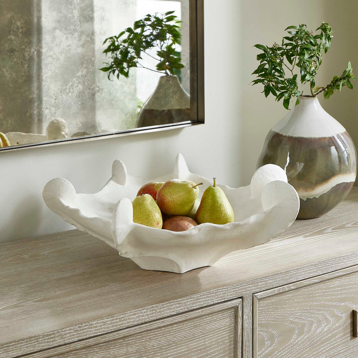 Coral Mirage White Outdoor Bowl