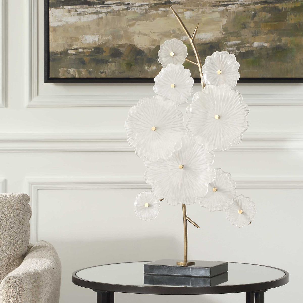 Glass Garden Table Sculpture