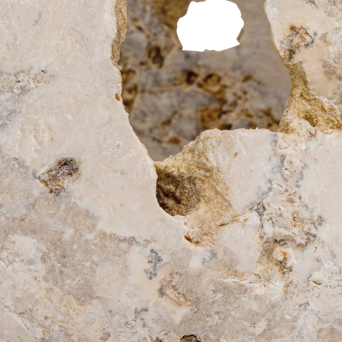 Indoor-Outdoor Quarried Stone Candleholders, S/2