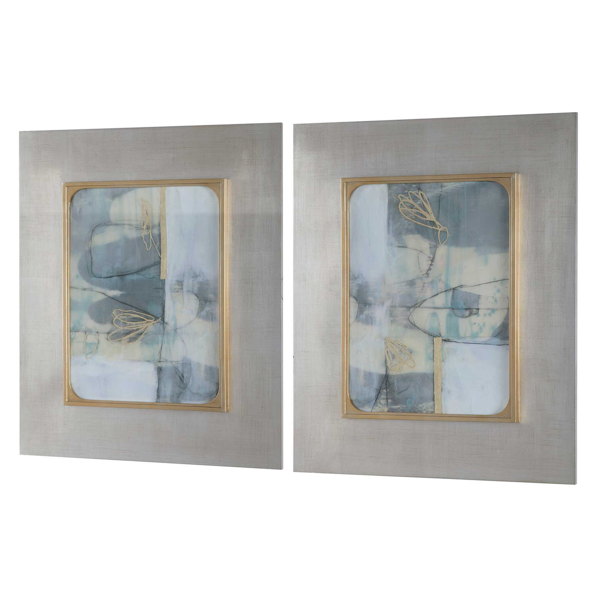 Gilded Whimsy Abstract Prints Set/2