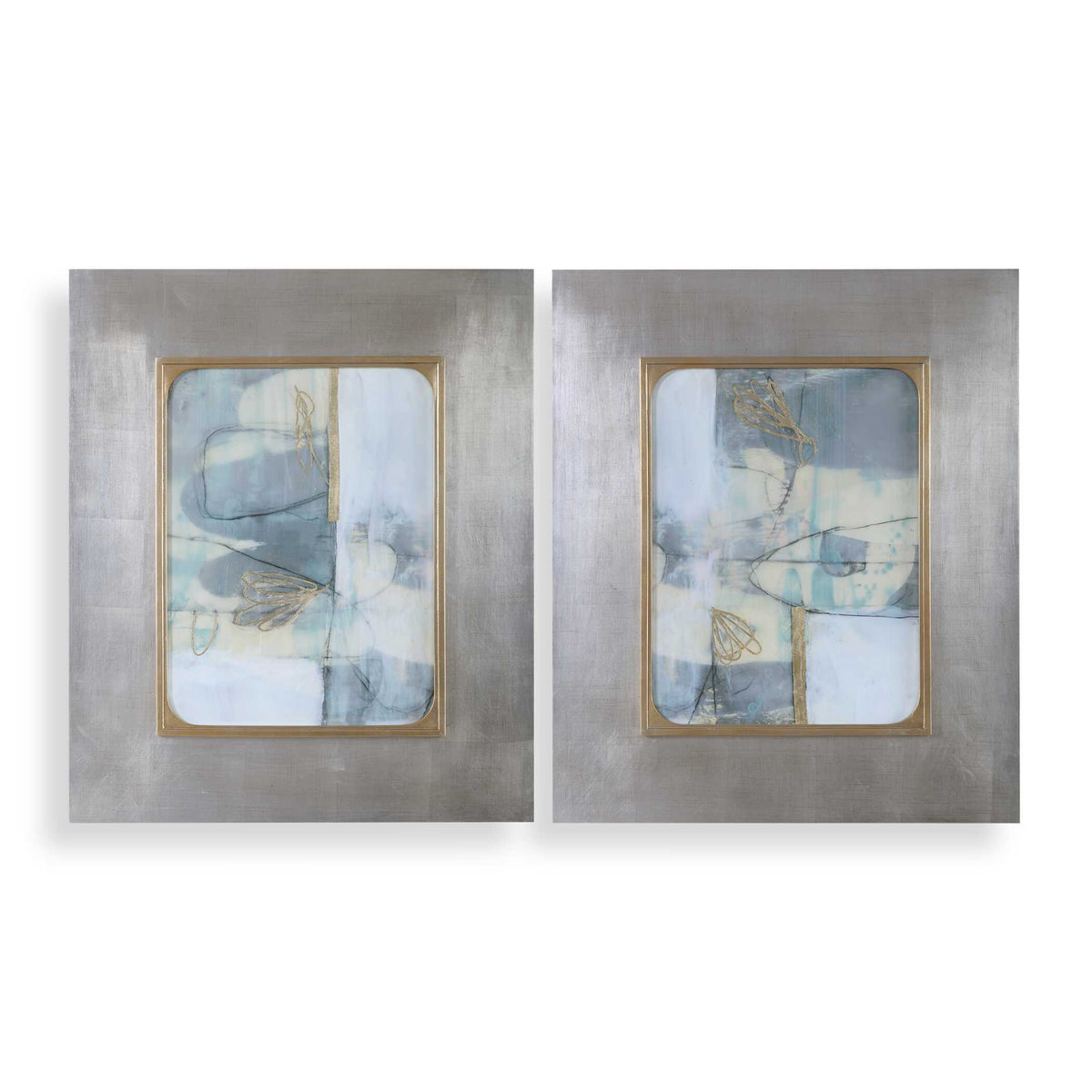 Gilded Whimsy Abstract Prints Set/2