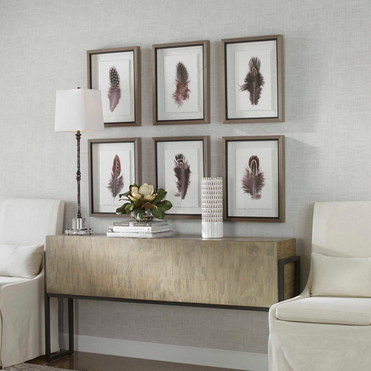 Birds Of A Feather Framed Prints Set/6