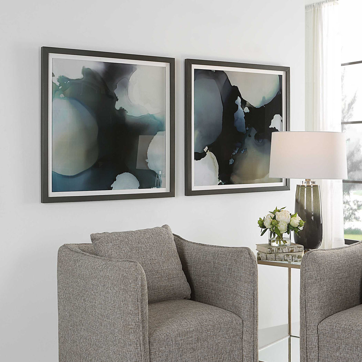 Telescopic Abstract Framed Prints Set/2