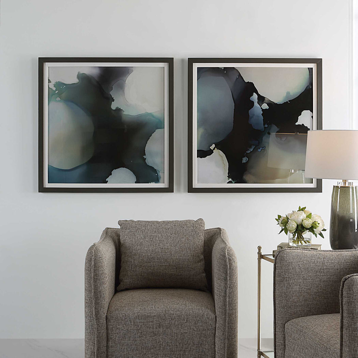 Telescopic Abstract Framed Prints Set/2