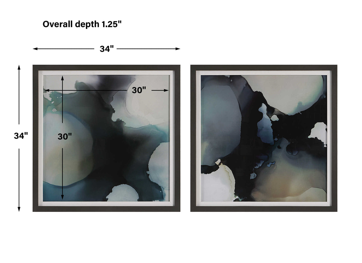 Telescopic Abstract Framed Prints Set/2