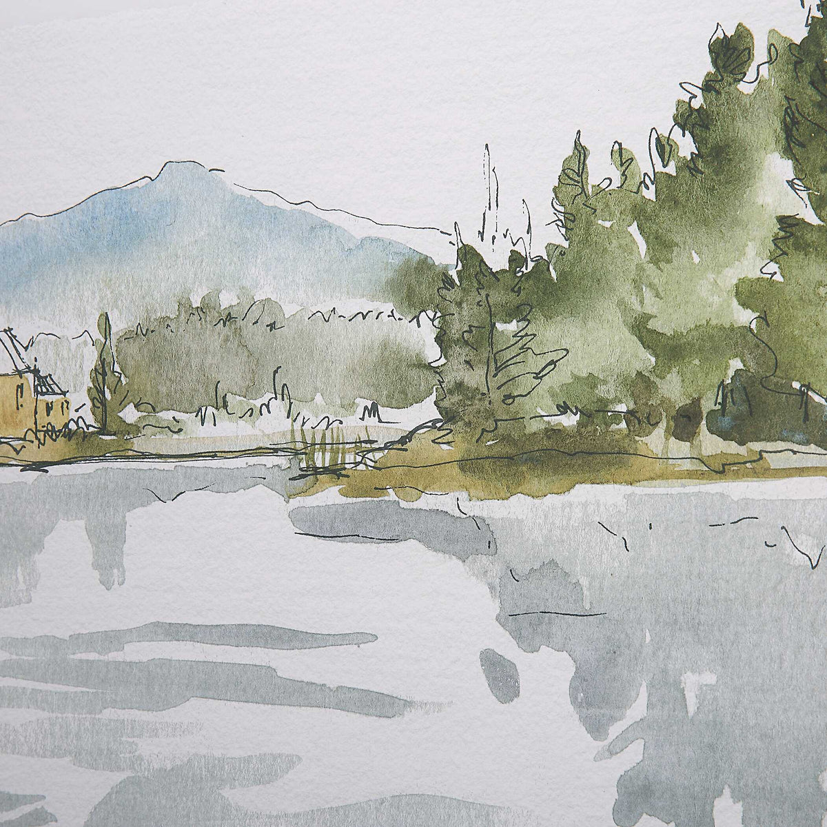 Serene Lake Framed Prints Set/2