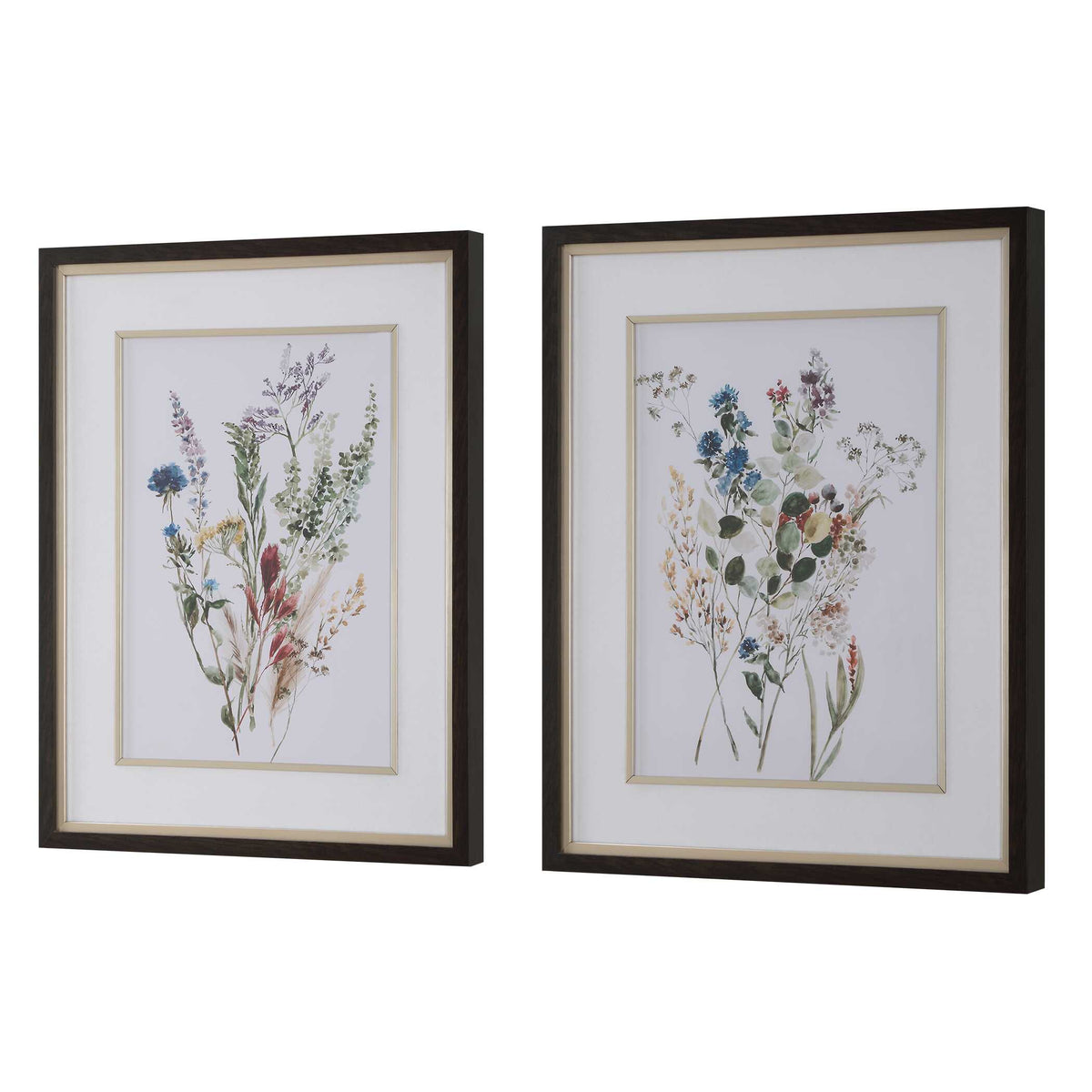 Delicate Flowers Framed Prints Set/2