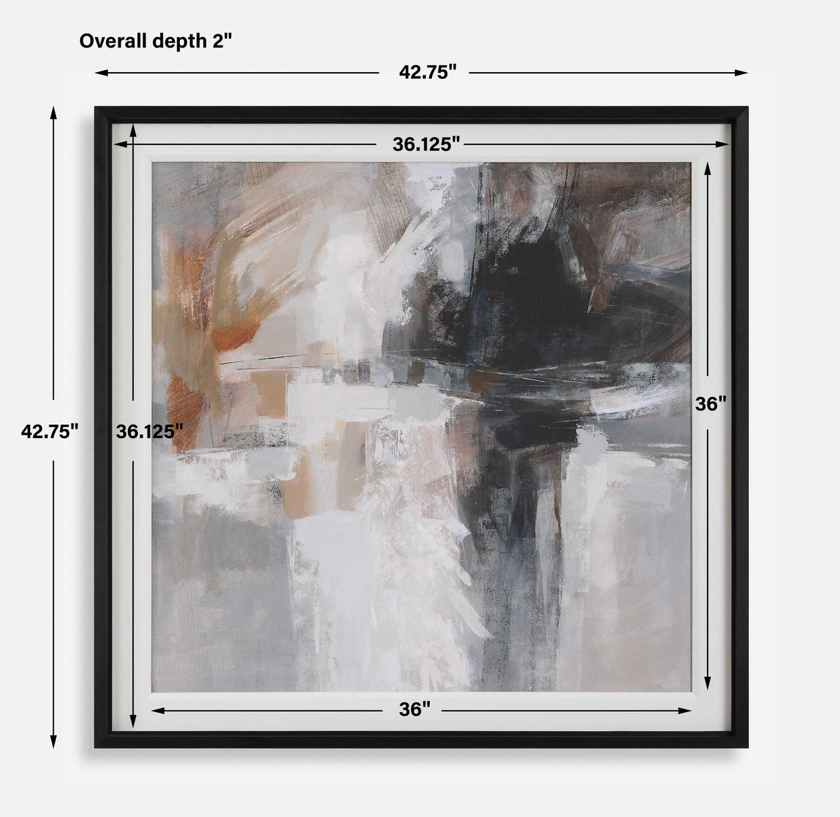 Wings Neutral Abstract Framed Print