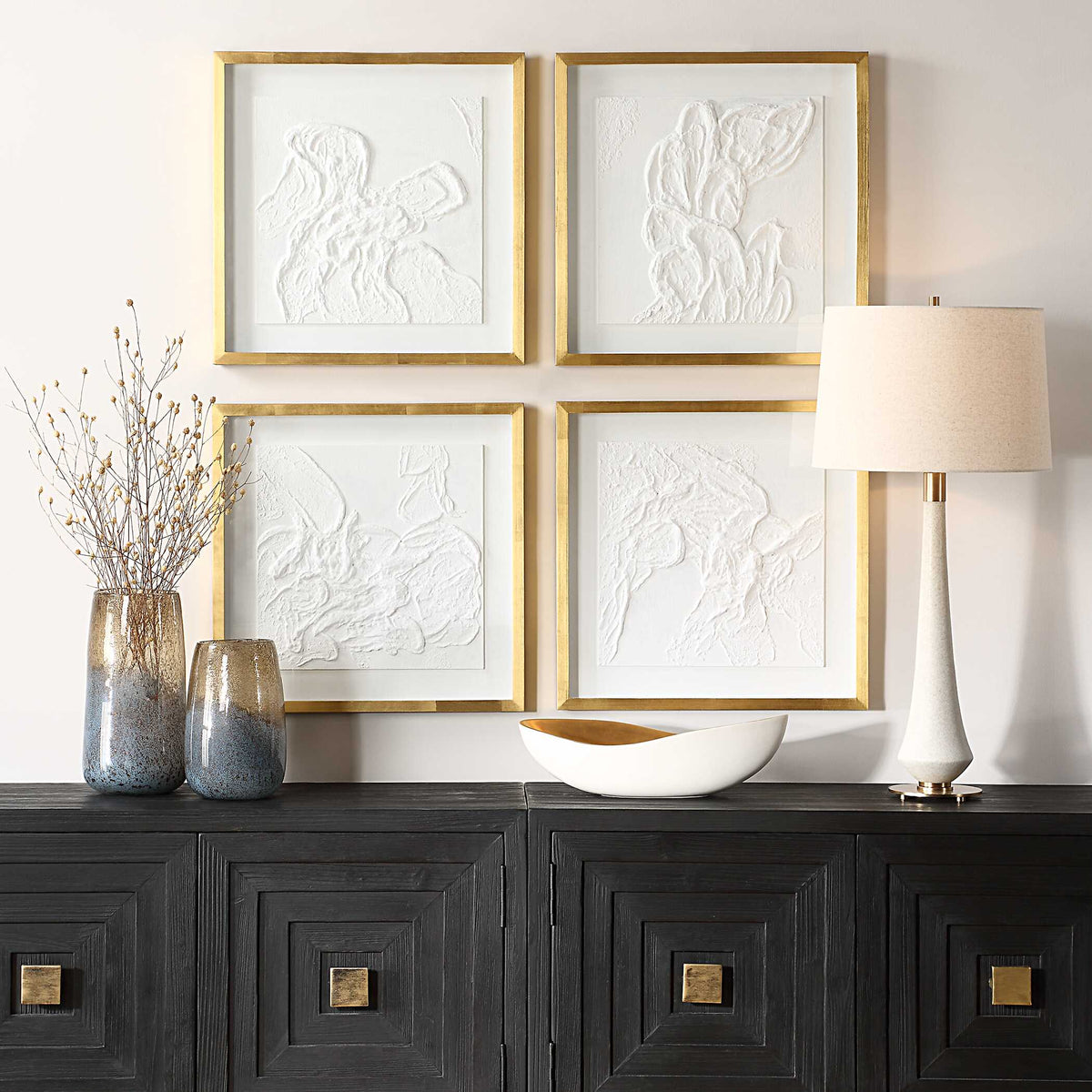 Fourfold Framed Prints Set/4