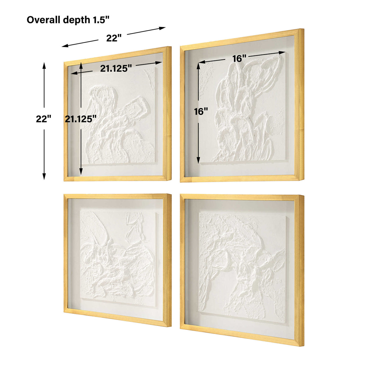Fourfold Framed Prints Set/4