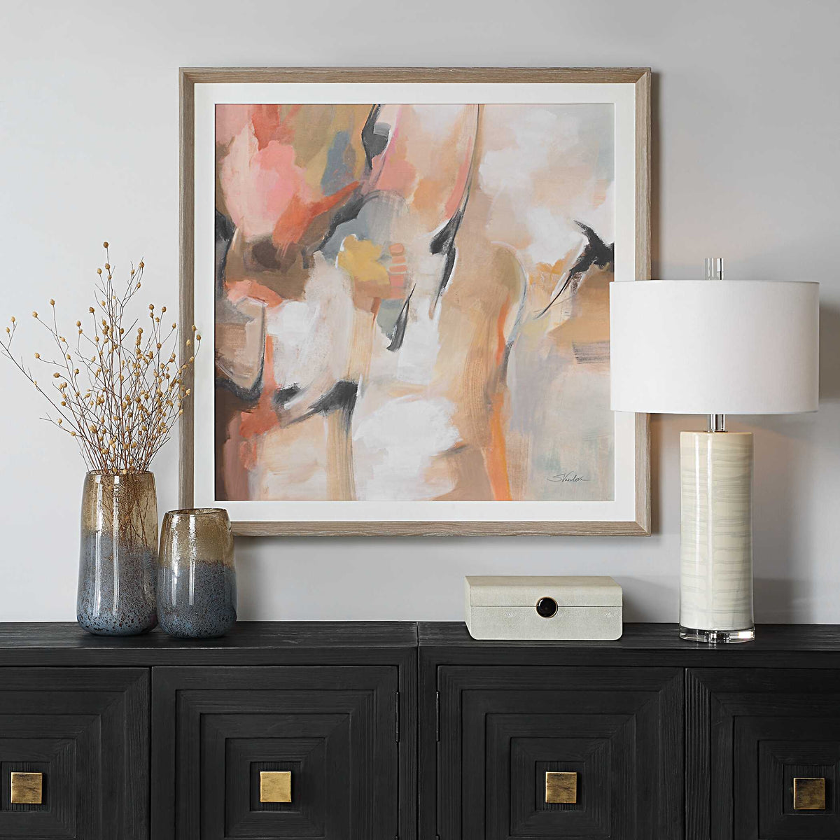 Uphill Framed Abstract Print