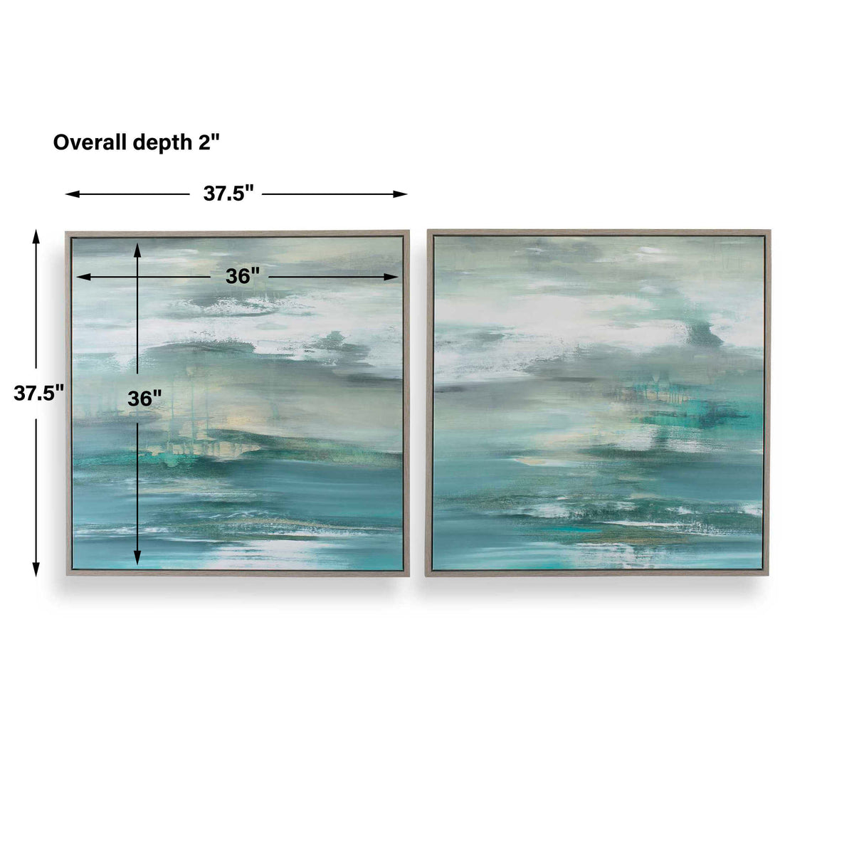 Tranquil State Of Mind Framed Canvases, S/2