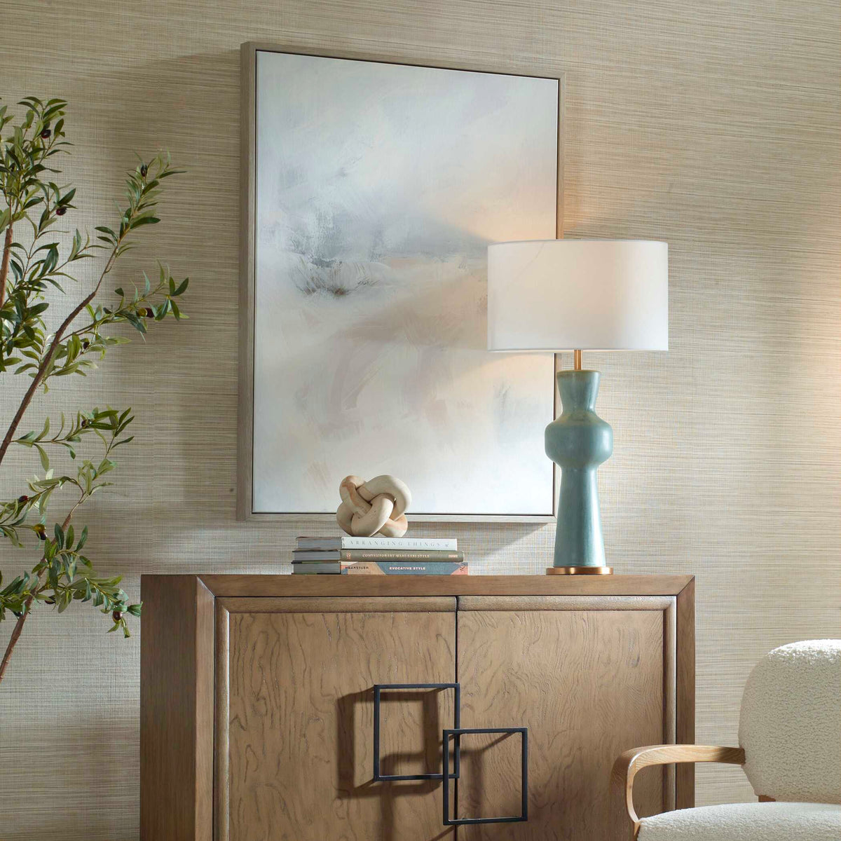 Simple Serenity Framed Abstract Art