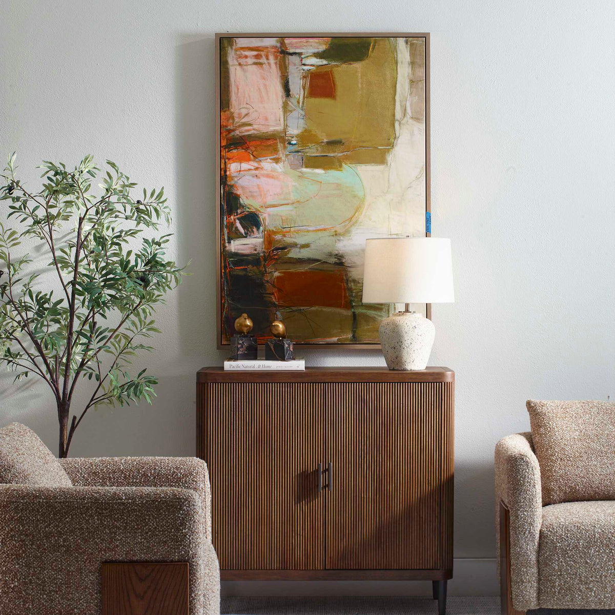 Palace Walls Framed Abstract Art