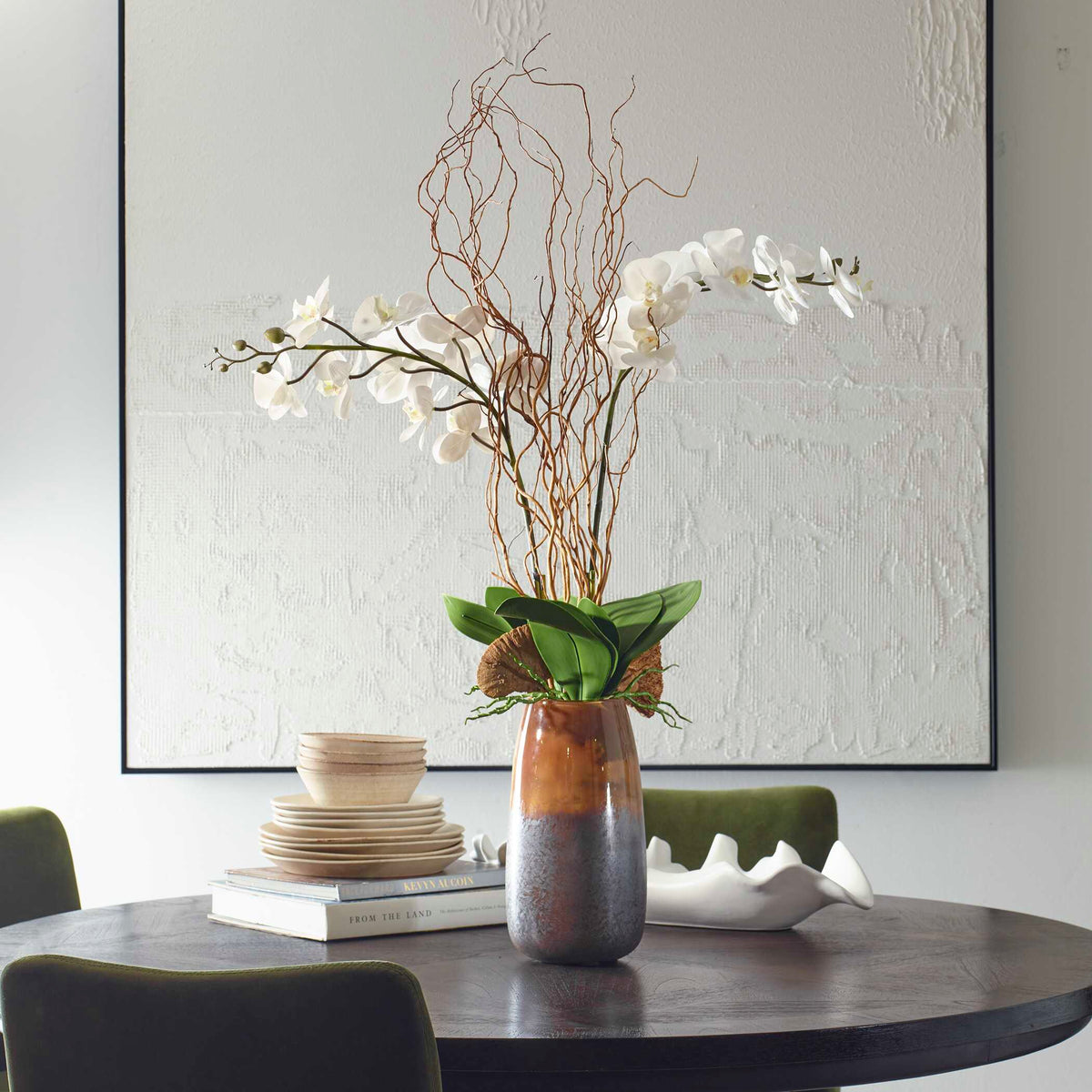 Earthbound Orchid With Vase
