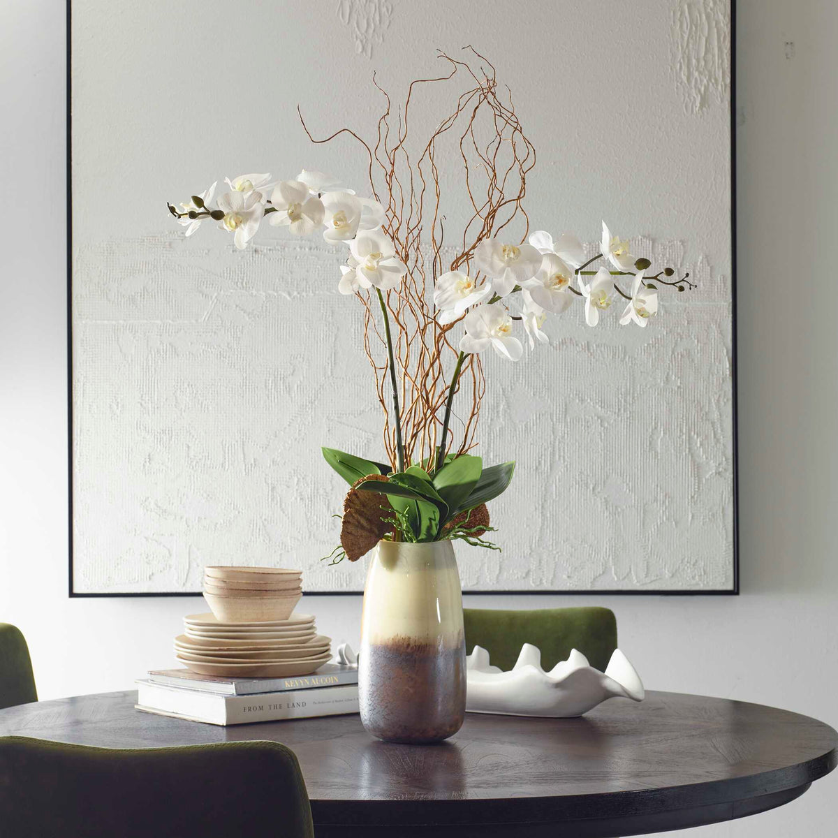 Earthbound Orchid With Vase