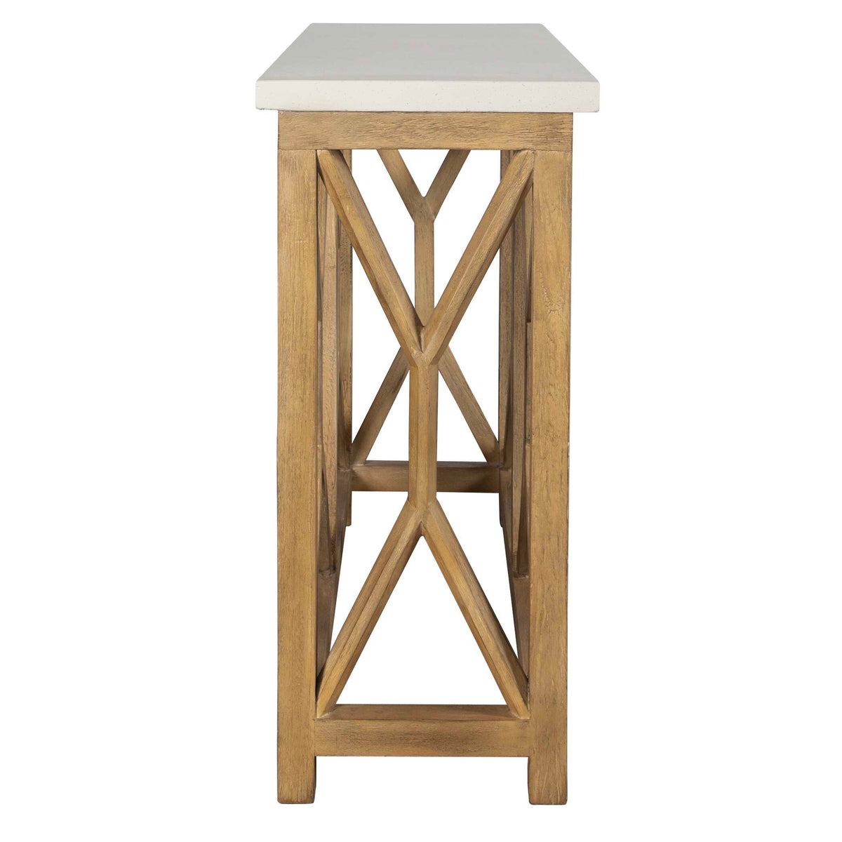 Catali Ivory Stone Console Table