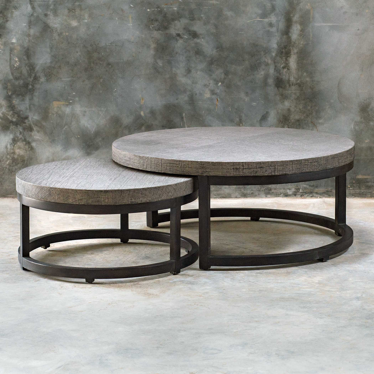 Aiyara Gray Nesting Tables Set/2