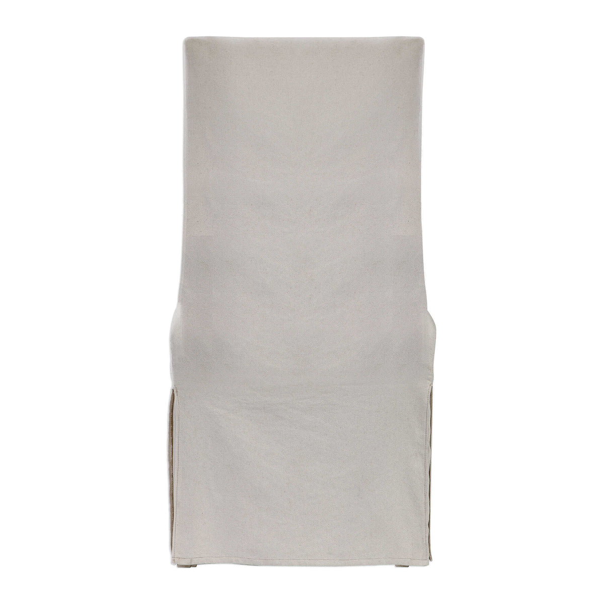 Coley White Linen Armless Chair