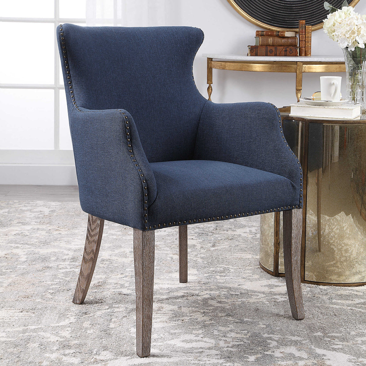 Yareena Blue Wing Chair