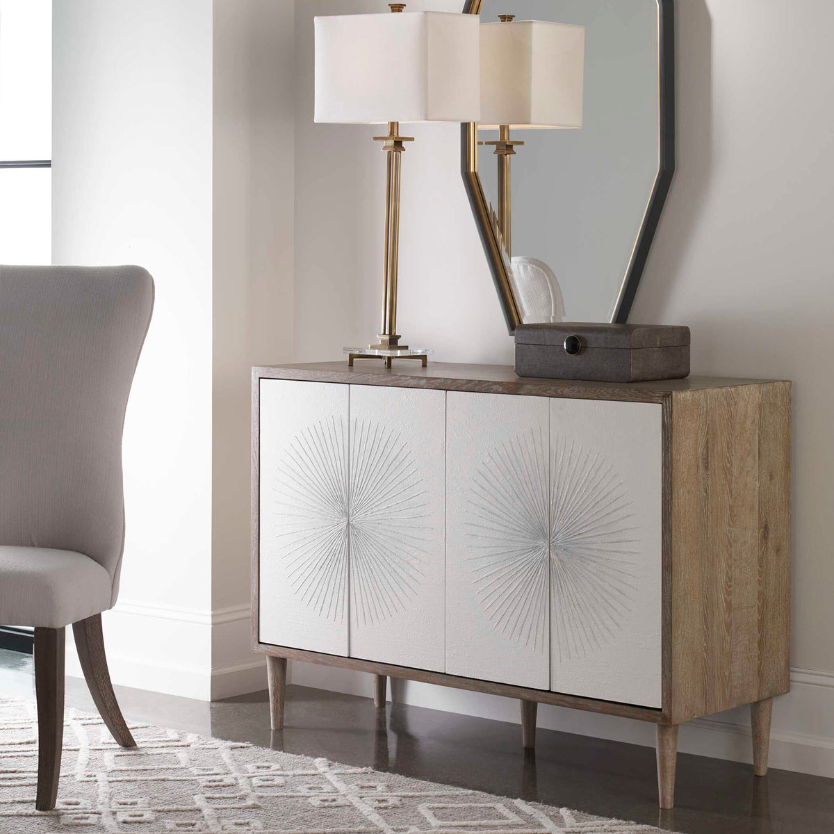 Dani 4 Door White Cabinet