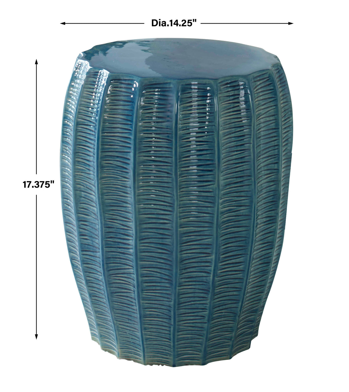 Harbor Aqua Blue Garden Stool